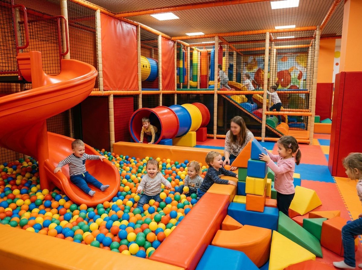 Zona de juegos blandos para niños